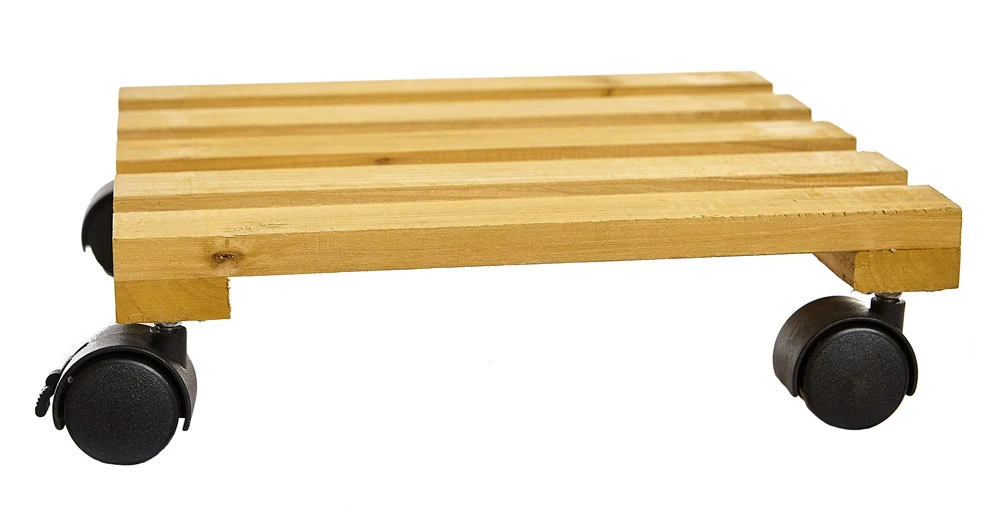 Wooden Plant Pot Wheel Caddy 5 Wooden Plant Pot Wheel Caddy - Image 3