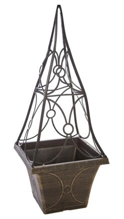 Plastic Plant Pot And Obelisk Pyramid