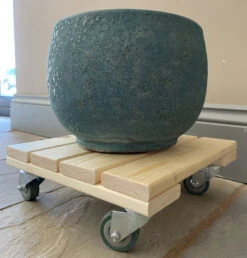 Potted Plant Stand Mover Wheels Caddy Trolley 300mm Natural 7 Potted Plant Stand Mover Wheels Caddy Trolley 300mm Natural -Garden Planting Supplies Store plant pot trolley 1