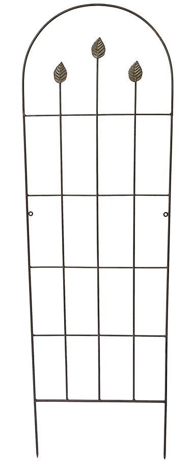 Curved Top Leaf Vintage Finish Garden Trellis Panel 4 Curved Top Leaf Vintage Finish Garden Trellis Panel - Image 2