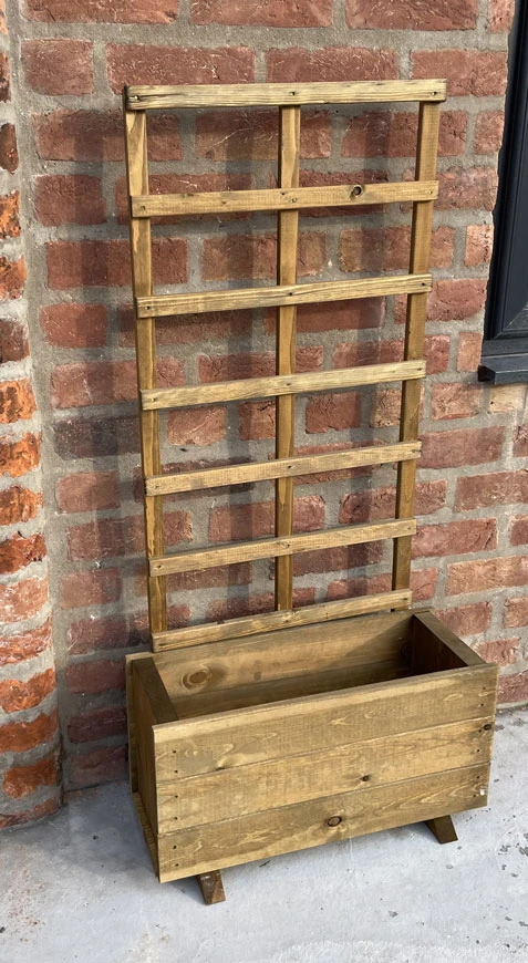 Wooden Garden Planter With Trellis130cm 4 Wooden Garden Planter With Trellis130cm - Image 2