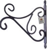 28cm Country Forged Heavy Duty Scrolled Metal Bracket -Garden Planting Supplies Store planter bracket