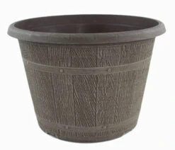 30cm Plastic Garden Pot Planter Driftwood Design