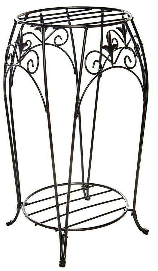 Extra Tall Scrolled Metal Tall Raised Plant Pot Stand 3 Extra Tall Scrolled Metal Tall Raised Plant Pot Stand