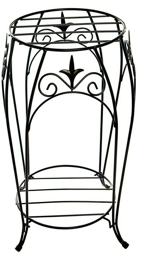 Extra Tall Scrolled Metal Tall Raised Plant Pot Stand 5 Extra Tall Scrolled Metal Tall Raised Plant Pot Stand - Image 3