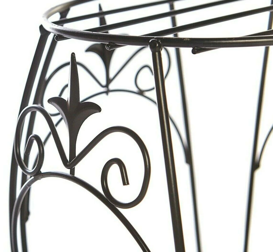 Extra Tall Scrolled Metal Tall Raised Plant Pot Stand 4 Extra Tall Scrolled Metal Tall Raised Plant Pot Stand - Image 2