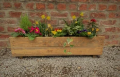 Garden Wooden Planter Long Decking Timber Trough 3ft -Garden Planting Supplies Store rose wooden planter 2