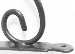 35cm Country Forged Scrolled Black Metal Hanging Basket Bracket