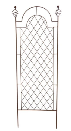 Spiral Wall Trellis Design Garden Rust Effect 120cm -Garden Planting Supplies Store spiral plant trellis 3