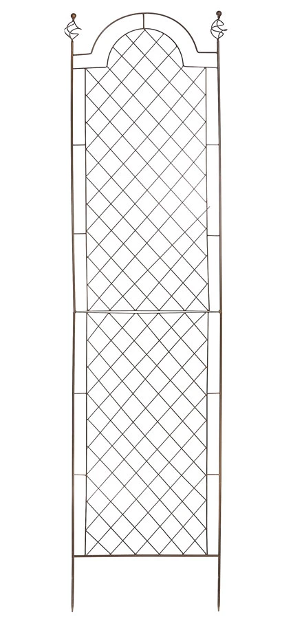 Garden Wall Trellis Spiral Design Rust Effect Large 200cm 5 Garden Wall Trellis Spiral Design Rust Effect Large 200cm - Image 3