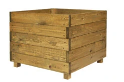 Square Wooden Garden Planter Plant Flower Raised Box Large Glaisdale -Garden Planting Supplies Store square wood planter 4