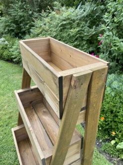 Raised Elevated Ladder Three Tier Plant Boxes Planters 7 Raised Elevated Ladder Three Tier Plant Boxes Planters -Garden Planting Supplies Store stepped planters 2