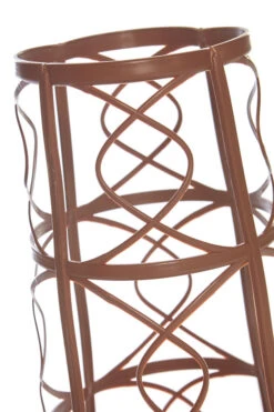 Round Plastic Plant Pot With Obelisk Trellis -Garden Planting Supplies Store tall plastic planter 2