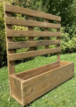 Arran Garden Planter Box With Trellis Screen WoodenLarge -Garden Planting Supplies Store trellis box 1