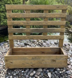 Arran Garden Planter Box With Trellis Screen WoodenLarge -Garden Planting Supplies Store trellis box 3