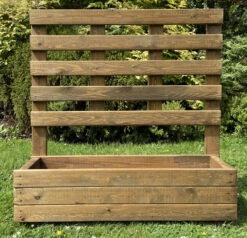 Arran Garden Planter Box With Trellis Screen WoodenLarge