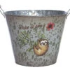 29cm Sloth Metal Bucket Planter Pot Vase Pail -Garden Planting Supplies Store vase bucket