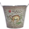 25cm Sloth Metal Bucket Planter Pot Vase Pail 1 25cm Sloth Metal Bucket Planter Pot Vase Pail -Garden Planting Supplies Store vase pot