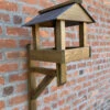 Wall Mounted Wooden Bird Table With Slate Roof -Garden Planting Supplies Store wall mounted bird table 1