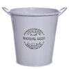 White Metal Bucket Flower Planter Vase 1 White Metal Bucket Flower Planter Vase -Garden Planting Supplies Store white bucket