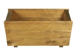 Ruddings Wood 60cm Wooden Deep Rectangular Garden Planter Trough -Garden Planting Supplies Store wood planter 1