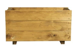 Ruddings Wood 60cm Wooden Deep Rectangular Garden Planter Trough -Garden Planting Supplies Store wood planter 2