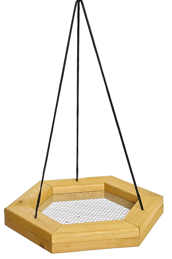 Hanging Wooden Wild Bird Feeding Tray 4 Hanging Wooden Wild Bird Feeding Tray - Image 2