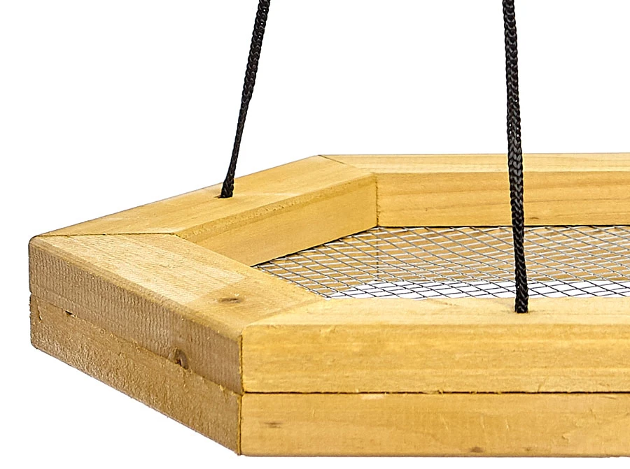 Hanging Wooden Wild Bird Feeding Tray 5 Hanging Wooden Wild Bird Feeding Tray - Image 3