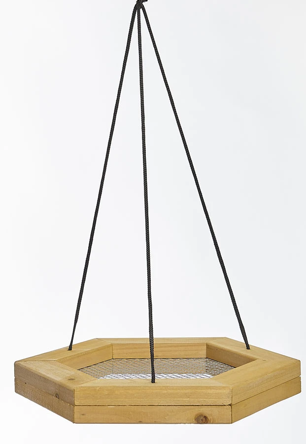 Hanging Wooden Wild Bird Feeding Tray 3 Hanging Wooden Wild Bird Feeding Tray