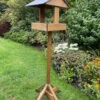 Ruddings Wood Slate Roof Bird Table -Garden Planting Supplies Store wooden bird feeder 1