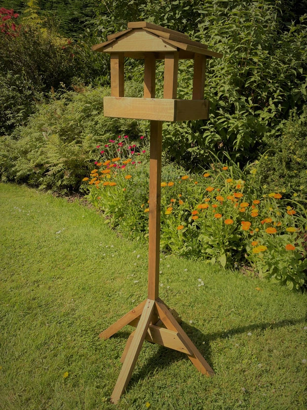 Wooden Bird Table Garden Feeder Deluxe READY MADE 3 Wooden Bird Table Garden Feeder Deluxe READY MADE