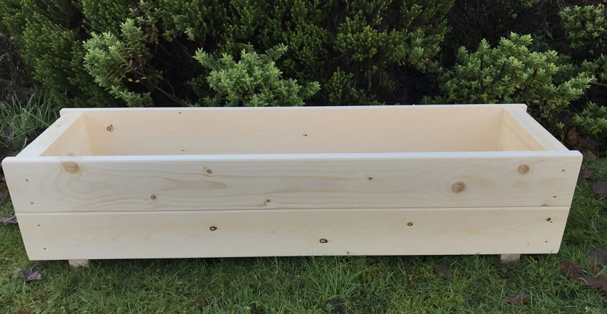 Wooden Flower Planter Trough Plant Pot Box Large 6 Wooden Flower Planter Trough Plant Pot Box Large - Image 4