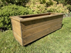 Trough Rectangle Wooden Garden Planter Extra Deep Raised