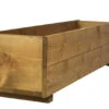 Set Of 2 X 90cm Wooden Rectangular Garden Planter Trough -Garden Planting Supplies Store wooden planter 90cm 2 1