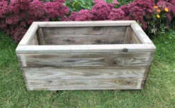 Wooden Garden Outdoor Planter Plant Trough Large -Garden Planting Supplies Store wooden planter box 2