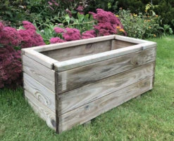 Wooden Garden Outdoor Planter Plant Trough Large -Garden Planting Supplies Store wooden planter box
