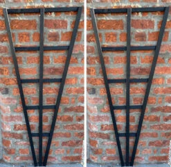 Fan Wooden Trellises Charcoal Black 2 Pcs -Garden Planting Supplies Store wooden trellises 1