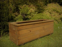 Deep Long Rectangular Wooden Planter Box -Garden Planting Supplies Store wooden veg planters 2
