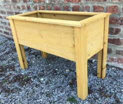Raised Wooden Garden Planter Trough -Garden Planting Supplies Store wooden vegetable planter 1